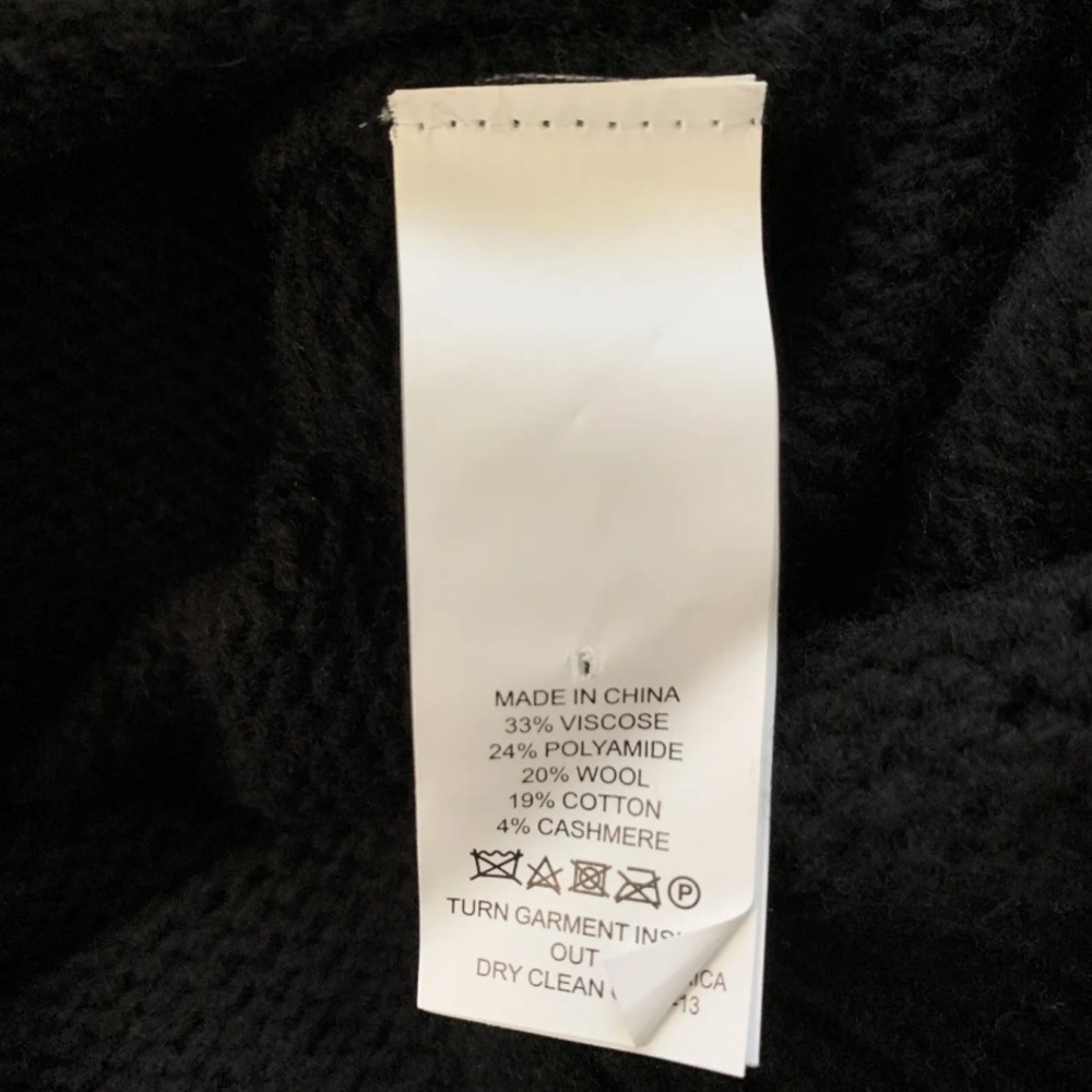 Kate Spade New York Broome Street black sweater medium pearl buttons New NWT - Picture 8 of 8